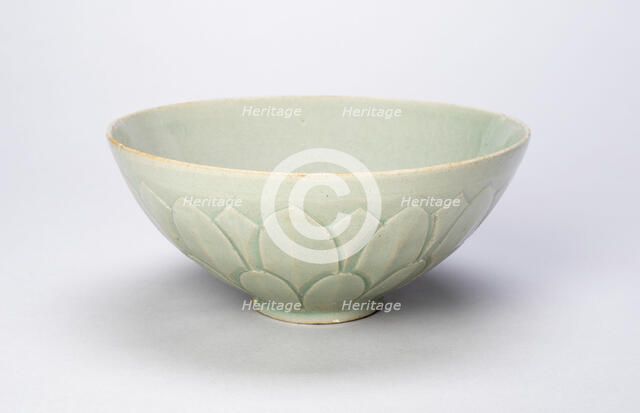 Bowl with Layered Lotus Petals, South Korea, Goryeo dynasty (918-1392), 12th century. Creator: Unknown.