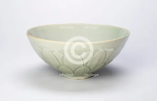 Bowl with Layered Lotus Petals, South Korea, Goryeo dynasty (918-1392), 12th century. Creator: Unknown.