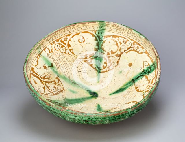 Bowl with Lioness, 12th/13th century. Creator: Unknown.