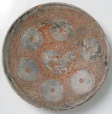 Bowl with Lioness, Byzantine, 1100-1300. Creator: Unknown