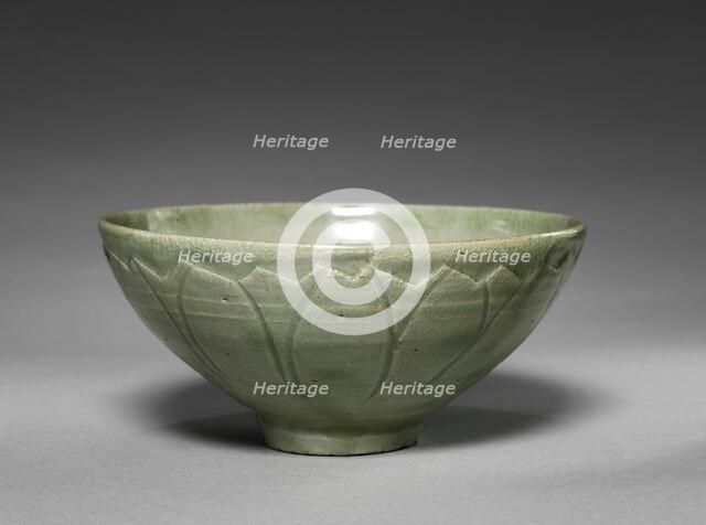 Bowl with Lotus Petal Design in Relief, 1200s. Creator: Unknown.