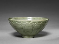 Bowl with Lotus Petal Design in Relief, 1200s. Creator: Unknown