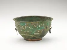 Bowl with painted designs, Han dynasty, 206 BCE-220 CE. Creator: Unknown
