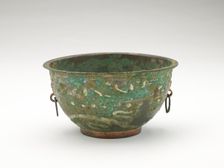 Bowl with painted designs, Han dynasty, 206 BCE-220 CE. Creator: Unknown