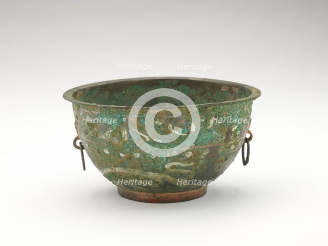 Bowl with painted designs, Han dynasty, 206 BCE-220 CE. Creator: Unknown.