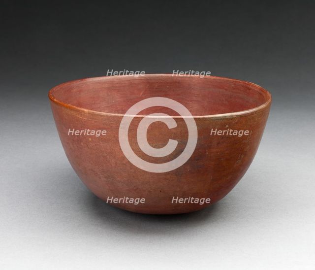 Bowl with Painted Rim, A.D. 600/1000. Creator: Unknown.