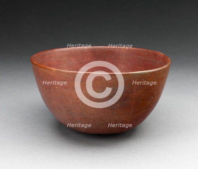 Bowl with Painted Rim, A.D. 600/1000. Creator: Unknown.