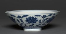 Bowl with Peony Decoration, 1426-1435. Creator: Unknown