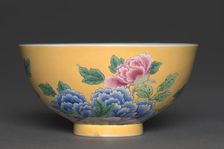 Bowl with Peonies, 1662-1722. Creator: Unknown