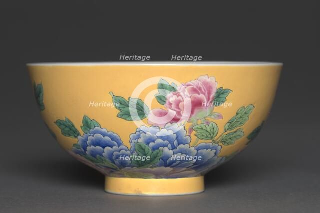 Bowl with Peonies, 1662-1722. Creator: Unknown.