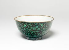 Bowl with Peonies, Qing dynasty (1644-1911), 18th century. Creator: Unknown
