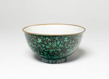 Bowl with Peonies, Qing dynasty (1644-1911), 18th century. Creator: Unknown