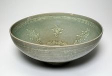 Bowl with Pomegranate Branches and Chrysanthemums, Korea, Goryeo dynasty (918-1392), late 13th cent. Creator: Unknown