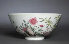 Bowl with Poppies, Tree Peony, and Flowering Mimosa, 1723-35. Creator: Unknown