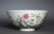 Bowl with Poppies, Tree Peony, and Flowering Mimosa, 1723-35. Creator: Unknown