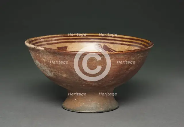 Bowl with Procession and Houses, 1250-1550. Creator: Unknown.