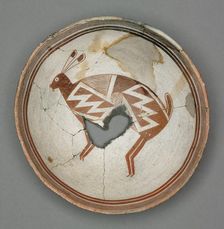 Bowl with Rabbit, c. 1000-1150. Creator: Unknown