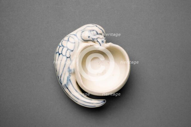 Bowl with Relief Parrot, 15th century. Creator: Unknown.