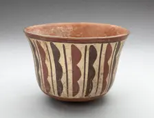 Bowl with Repeated Curved and Straight Vertical Motifs, 180 B.C./A.D. 500. Creator: Unknown