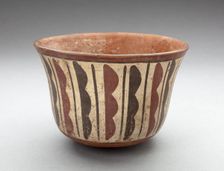 Bowl with Repeated Curved and Straight Vertical Motifs, 180 B.C./A.D. 500. Creator: Unknown