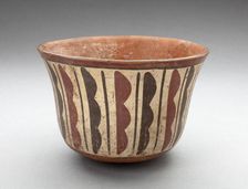Bowl with Repeated Curved and Straight Vertical Motifs, 180 B.C./A.D. 500. Creator: Unknown