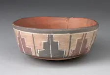 Bowl with Repeated Stepped Motif, 180 B.C./A.D. 500. Creator: Unknown