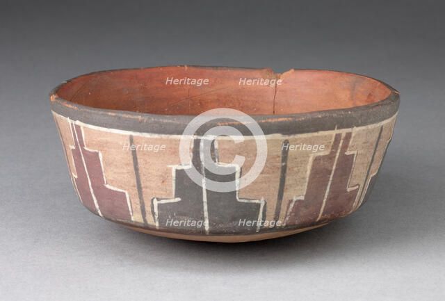 Bowl with Repeated Stepped Motif, 180 B.C./A.D. 500. Creator: Unknown.