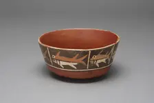 Bowl with Repeating Depiction of a Fish or Shark, 180 B.C./A.D. 500. Creator: Unknown