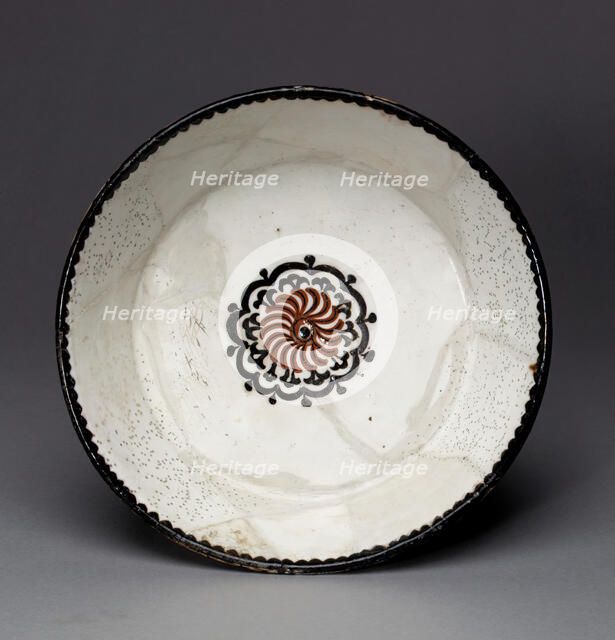 Bowl with Rosette, present-day Uzbekistan, 10th century. Creator: Unknown.