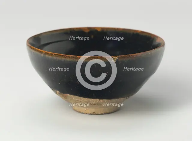 Bowl with Striated Petals, Song (960-1279) or Jin dynasty (1115-1234), c. 12th/13th century. Creator: Unknown.