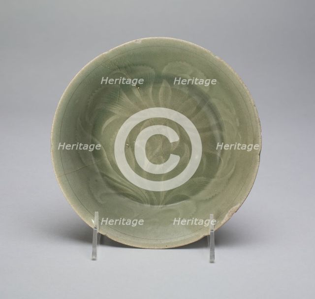 Bowl with Stylized Flowers and Leaves, Korea, Goryeo dynasty (918-1392), mid/late 12th century. Creator: Unknown.