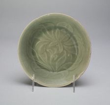 Bowl with Stylized Flowers and Leaves, Korea, Goryeo dynasty (918-1392), mid/late 12th century. Creator: Unknown