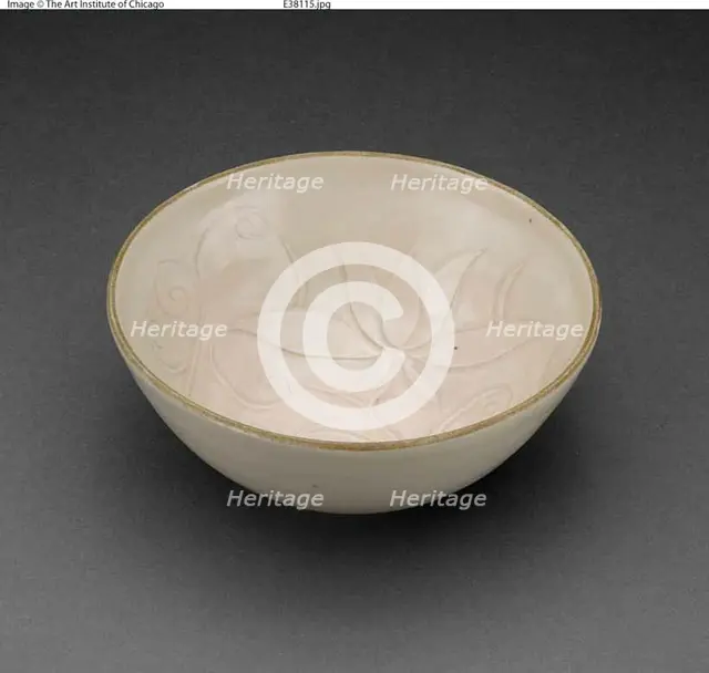 Bowl with Stylized Flowers and Leaves, Style of Northern Song dynasty, probably 20th century. Creator: Unknown.