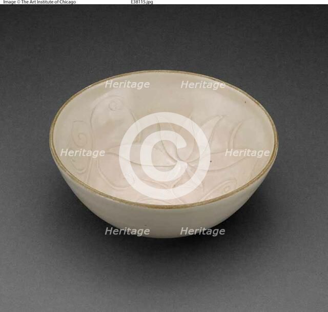 Bowl with Stylized Flowers and Leaves, Style of Northern Song dynasty, probably 20th century. Creator: Unknown.