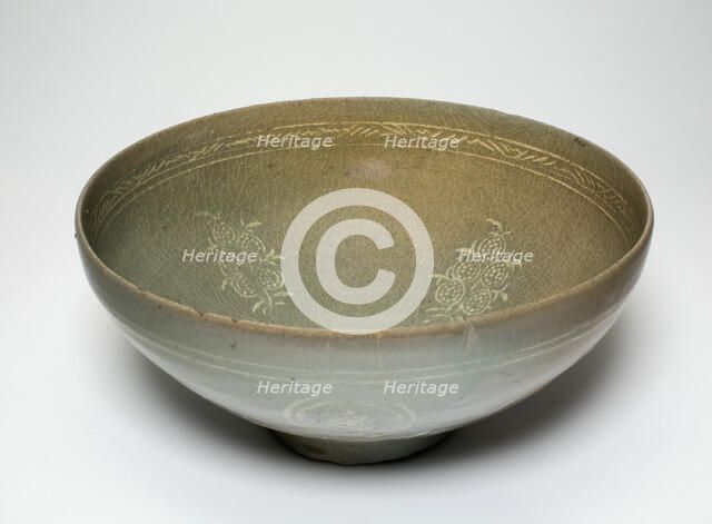 Bowl with Stylized Pomegranate Clusters, Korea, Goryeo dynasty (918-1392), late 13th century. Creator: Unknown.