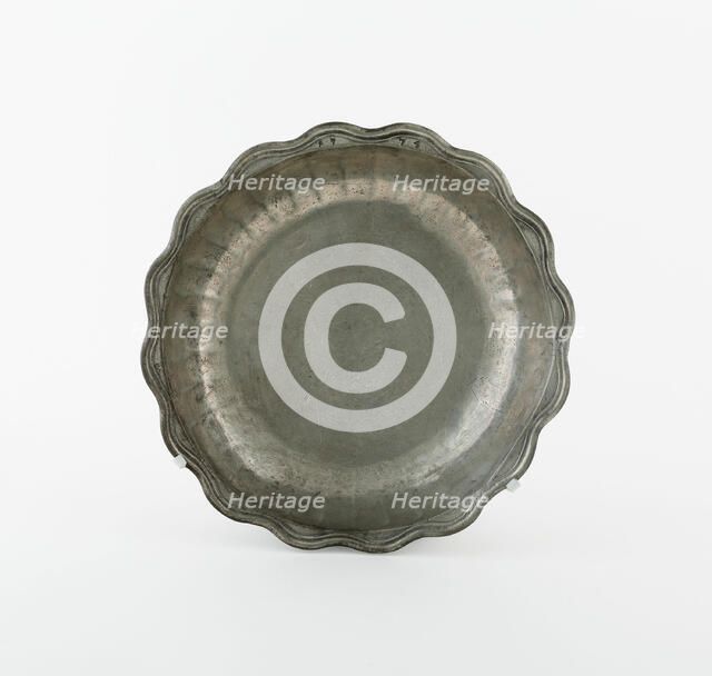 Bowl with Scalloped Edge, France, 1774. Creator: Unknown.
