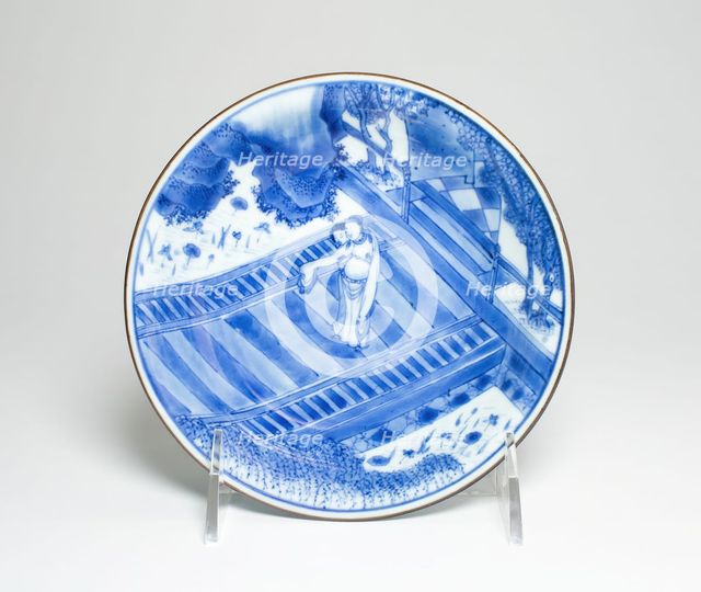 Bowl with Scene from Romance of the..., Qing dynasty, Shunzhi/early Kangxi period (c. 1655-1665). Creator: Unknown.