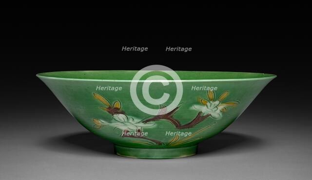 Bowl with Sprays of Flowers, 1662-1722. Creator: Unknown.