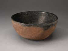 Bowl with Textured Surface Decoration in Basketry-Like Pattern, A.D. 900/1000. Creator: Unknown