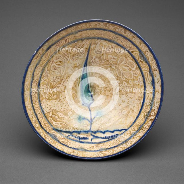Bowl with Tree and Fish-Pond Motif, 13th/14th century. Creator: Unknown.