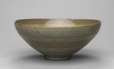 Bowl with Willow and Reed Design, 1300s. Creator: Unknown