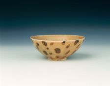 Bowl with yellowish-green glaze with brown spots, Song dynasty, China, 960-1279