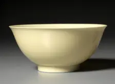 Bowl with Yellow Glaze, 1723-1735. Creator: Unknown