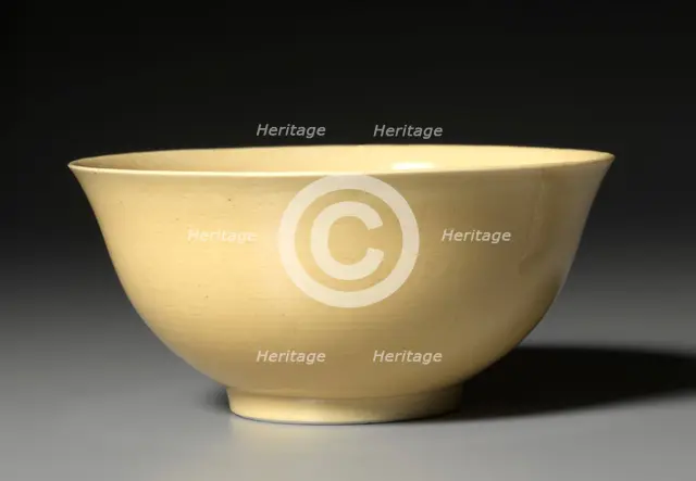 Bowl with Yellow Glaze, 1821-1850. Creator: Unknown.
