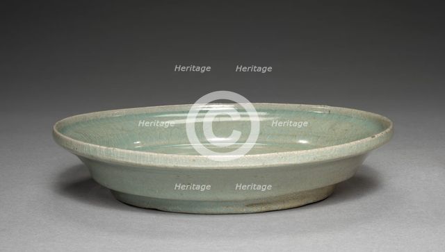 Bowl and Saucer with Incised Lotus and Peony Design, 1100s. Creator: Unknown.