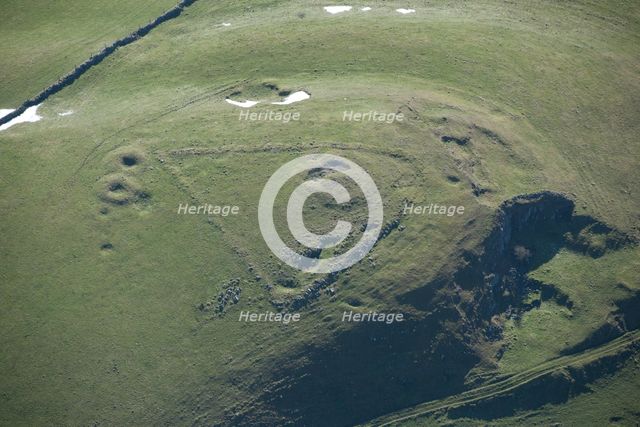 Bowl barrow and lead mining, Bole Hill, Derbyshire, 2015. Creator: Historic England.