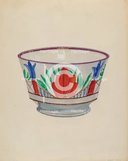 Bowl, c. 1936. Creator: John Cutting.