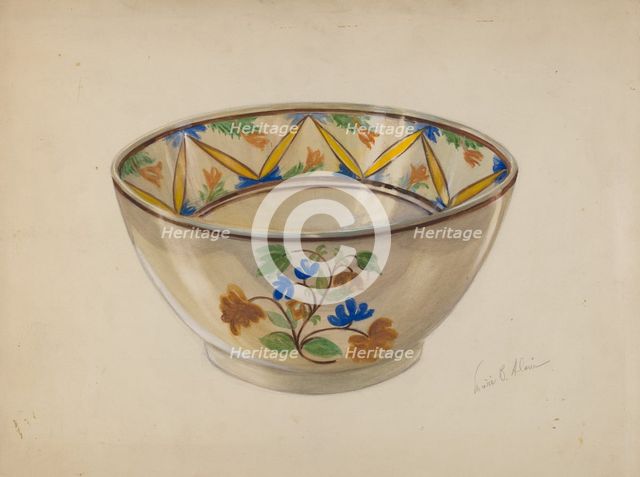 Bowl, c. 1936. Creator: Marie Alain.