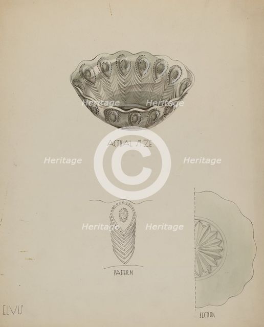 Bowl, c. 1936. Creator: Roberta Elvis.