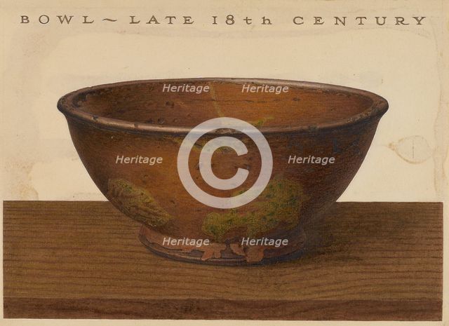 Bowl, c. 1937. Creator: John Matulis.